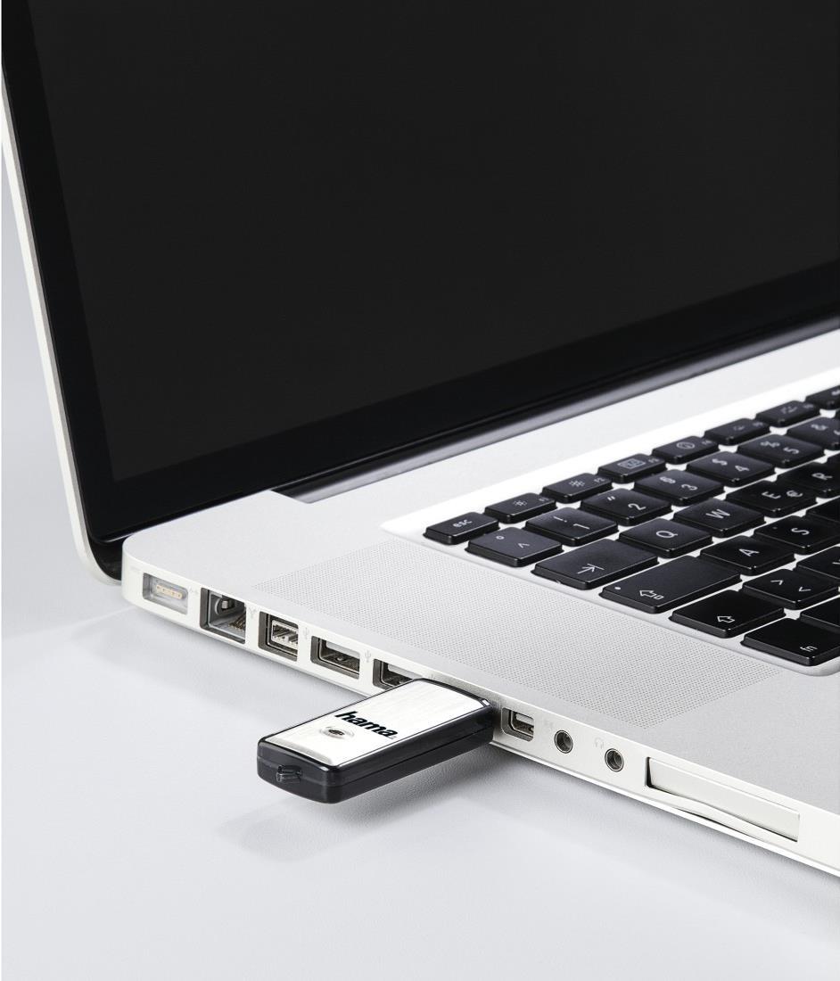 Hama Fancy USB-Stick 64 GB 2.0 Schwarz - Silber (00181083)