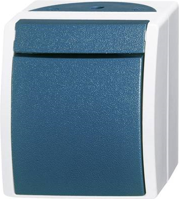Busch-Jaeger Ausschalter Ocean Aufputz Blau-Grün 2601/2 W-53 (2601/2 W-53)