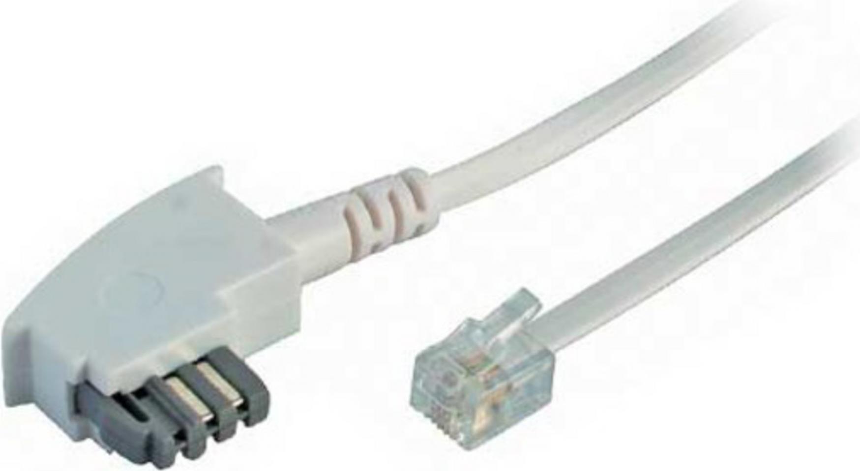 S-CONN S/CONN maximum connectivity Telefon-Anschlußkabel-TAE N-Stecker auf Western-Stecker 6/4, weiß