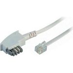 S/CONN maximum connectivity Telefon-Anschlußkabel-TAE N-Stecker auf Western-Stecker 6/4, weiß, 6,0m (70116-W)