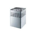 helit Stahl-Papierkorb, mit Lochdeckor, 15 Liter, silber aus Edelstahl, quadratisch (H2515900)