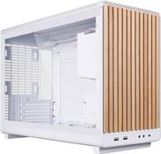 Lian Li A3-mATX Wood Glass Edition White – Micro-Tower PC-Gehäuse, Weiß/Holz (A3W-WDG)