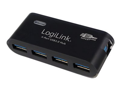 LogiLink USB 3.0 Hub 4-Port 5 Gbit/s Schwarz
