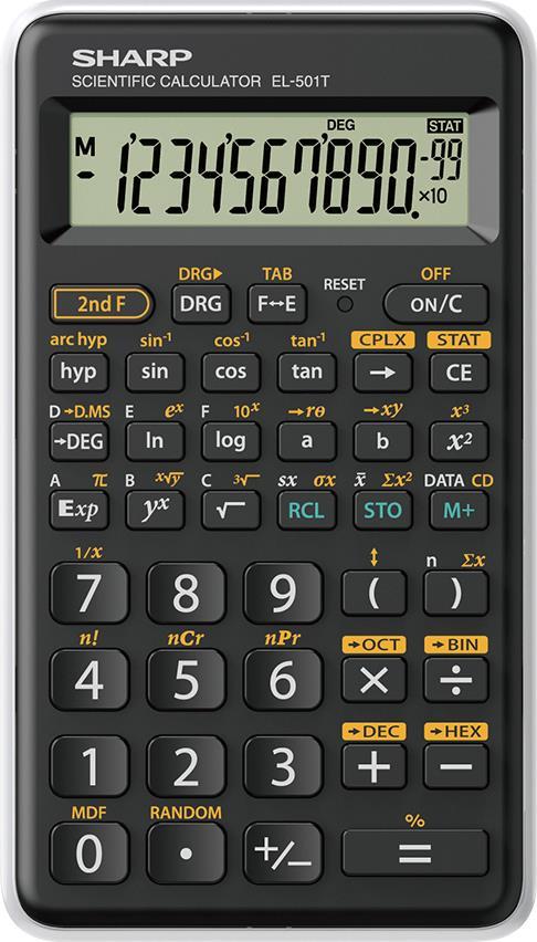 Sharp EL-501T Taschenrechner Tasche Wissenschaftlicher Taschenrechner Schwarz