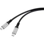 Renkforce USB-C Kabel USB4 Stecker Schwarz Aluminium-Stecker Silikon (RF-6820206)
