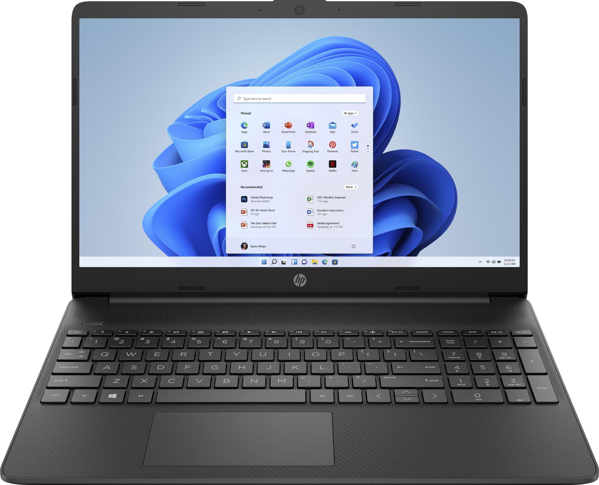 HP 15s-fq0510ng Intel® Celeron® N4120 Laptop 39,6 cm (15.6") Full HD 8 GB DDR4-SDRAM 512 GB SSD Wi-Fi 5 (802.11ac) Windows 11 Home Schwarz (9V9F2EA#ABD)