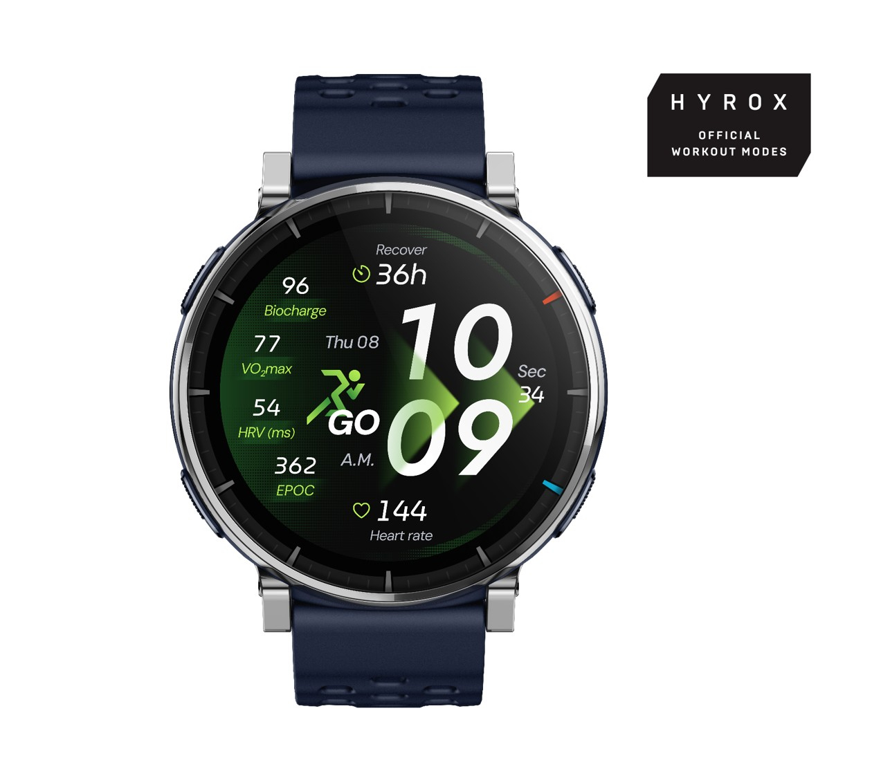 Amazfit Active 3 Premium Smartwatch 1,32" AMOLED 4 GB GPS NFC Bluetooth 5.3 Atlasblau