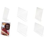 deflecto Tischaufsteller, DIN A6 quer, schräg aus glasklarem Polystyrol, für einseitige Präsentation, - 1 Stück (684201)