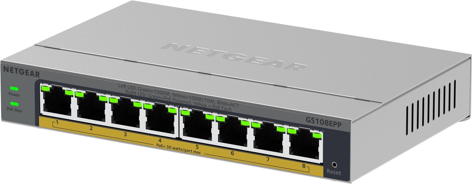 Netgear 8PT GB Plus Switch W/PoE+ GS108EPP (GS108EPP-100EUS)