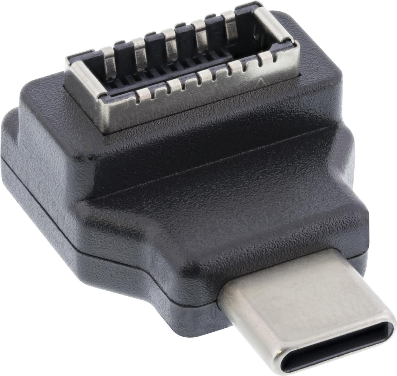 InLine USB 3.2 Adapter USB-C Stecker zu intern USB-E Frontpanel Buchse (33446L)