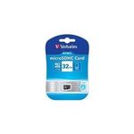 Verbatim MICRO SDHC CARD 32GB CLASS10 Verbatim 32GB Micro SDHC. Memory: Micro Secure Digital High-Capacity (microSDHC). Colour: Black (44013)