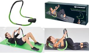 SCHILDKRÖT Bauchtrainer / AB-Trainer Classic, schwarz/grün rückenschonender Bauchtrainer, mit weicher Kopfstütze, - 1 Stück (960049)