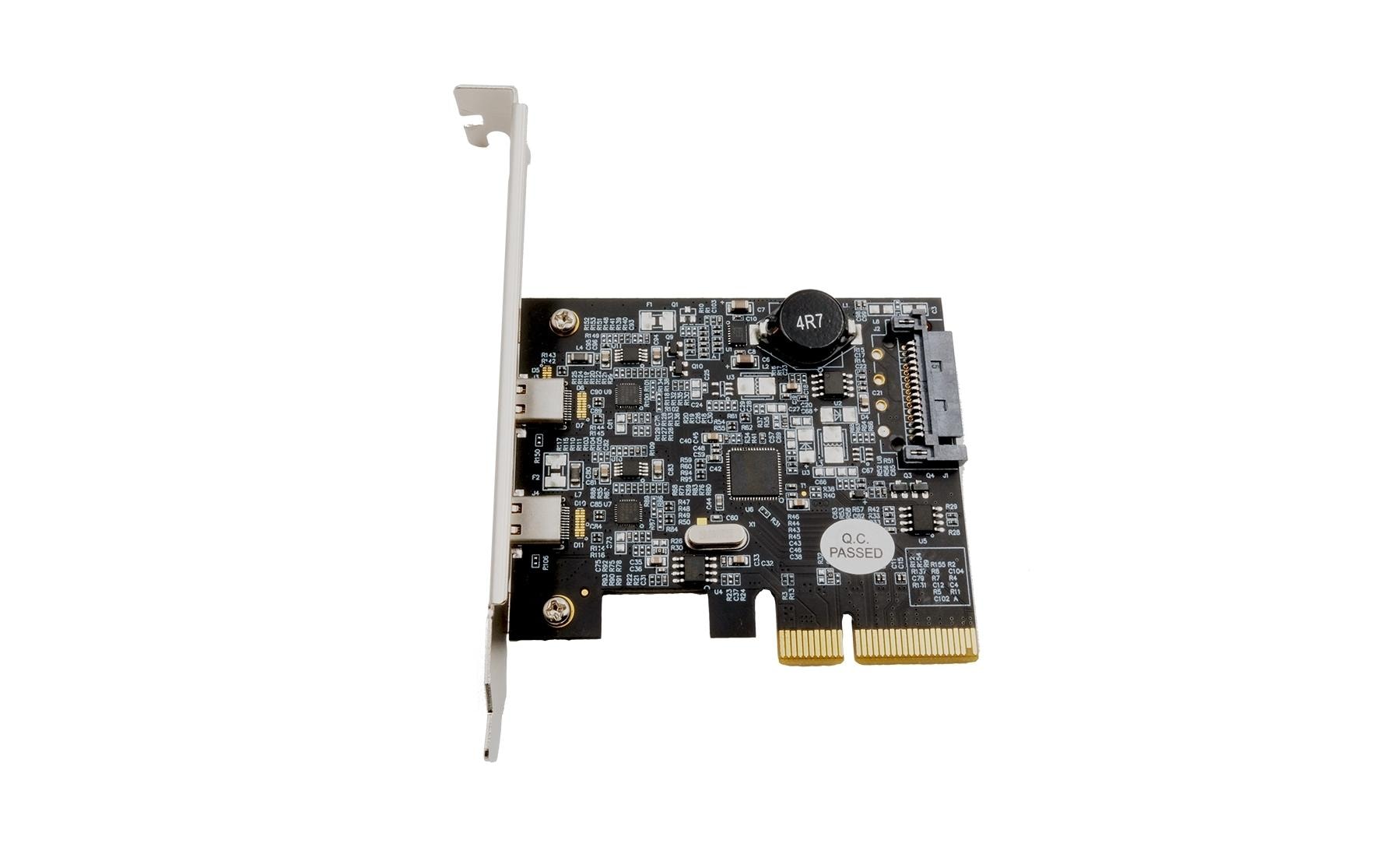 Exsys EX-12000 PCIe Schnittstellenkarte 2x USB 3.2 Gen 2 Typ-C 10 Gbps