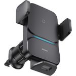 Baseus Wisdom Car Mount Wireless Charger Aktive Halterung Handy/Smartphone Schwarz (CGZX000001)