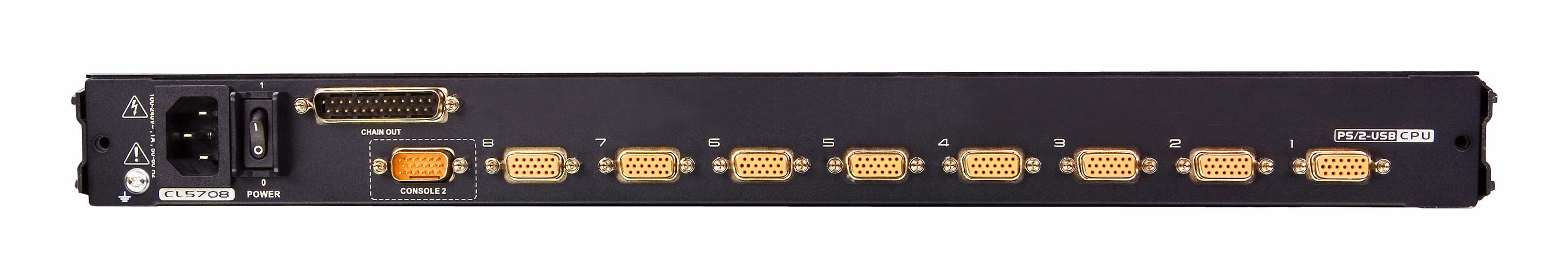 ATEN CL5708N 8-Port KVM-Switch 1U 19" LCD-Konsole Schwarz