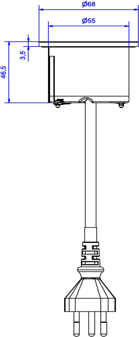 Bachmann Steckdose PIX 1xCH T13 2, 0m 926.305 (926.305)