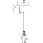 Bachmann Steckdose PIX 1xCH T13 2, 0m 926.305 (926.305)