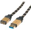 ROLINE Gold USB 3.0 Kabel, USB A Stecker - USB 3.0 Micro B Stecker 2,0m (11.02.8879)
