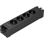 Sygonix SY-6872232 4fach Steckdosen-Modul ohne Schalter Schwarz (SY-6872232)