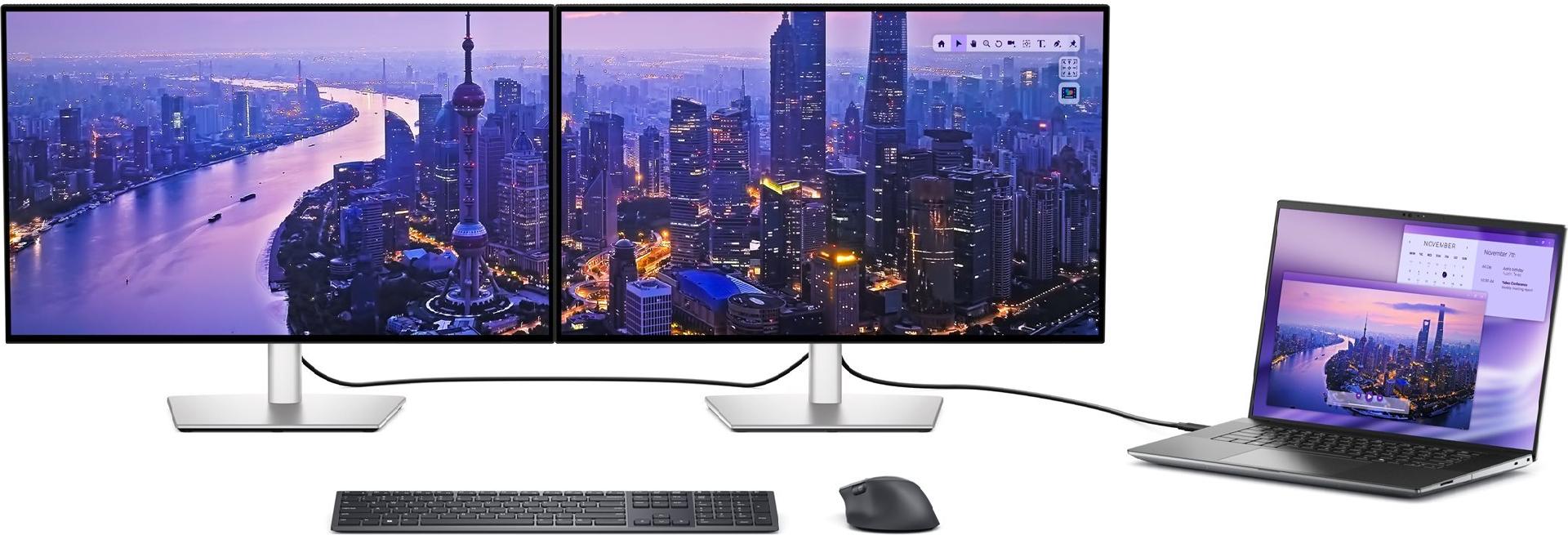 Dell UltraSharp U2725QE 27" 4K IPS Thunderbolt Hub Monitor 120 Hz Schwarz, Silber