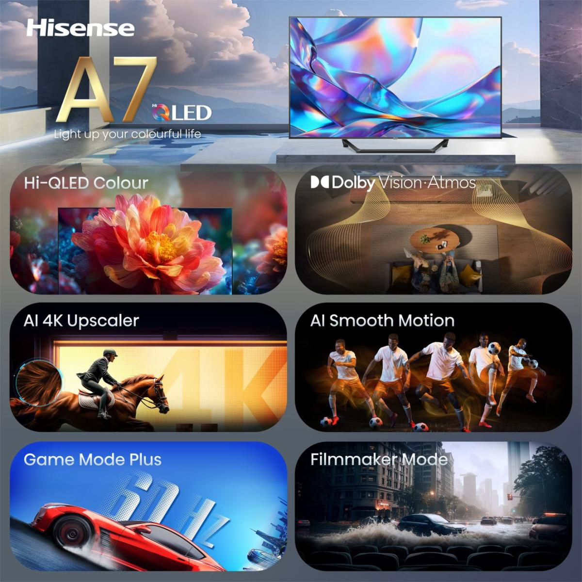 Hisense 43A7DS QLED 43" 4K Smart TV Schwarz