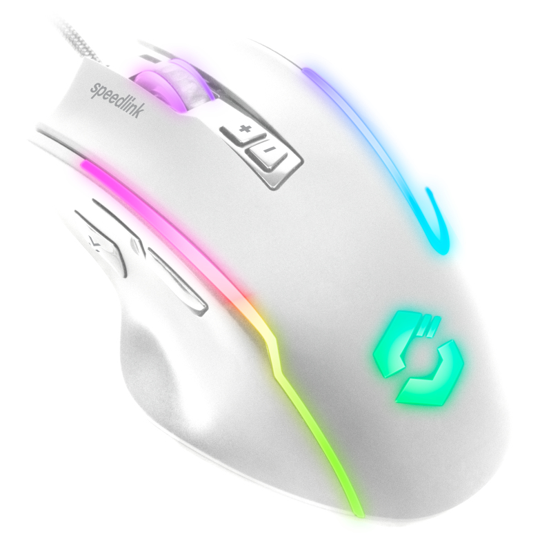 SPEEDLINK DECUS Gaming-Maus USB 12800 DPI Optisch 6 Tasten Weiß