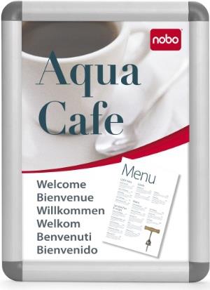Nobo Plakatrahmen A2, 478 x 652 mm, Eloxiertes Aluminium, Silber