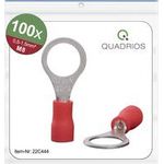Quadrios 22C444 Ringkabelschuh Querschnitt (max.)=1.5 mm² Loch-Ø=8.5 mm Teilisoliert Rot 1 Set (22C444)