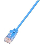 SLIM SL6 015 BL - Cat.6 SLIM-Light-Kabel, U/FTP, 0,15 m, blau (PKW-LIGHT-STP-K6 0.15 BL)