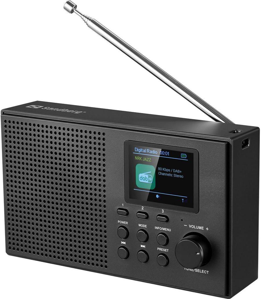 Sandberg Speaker Radio DAB+BT Recharge 421-39 tragbar DAB+/FM 3W Schwarz