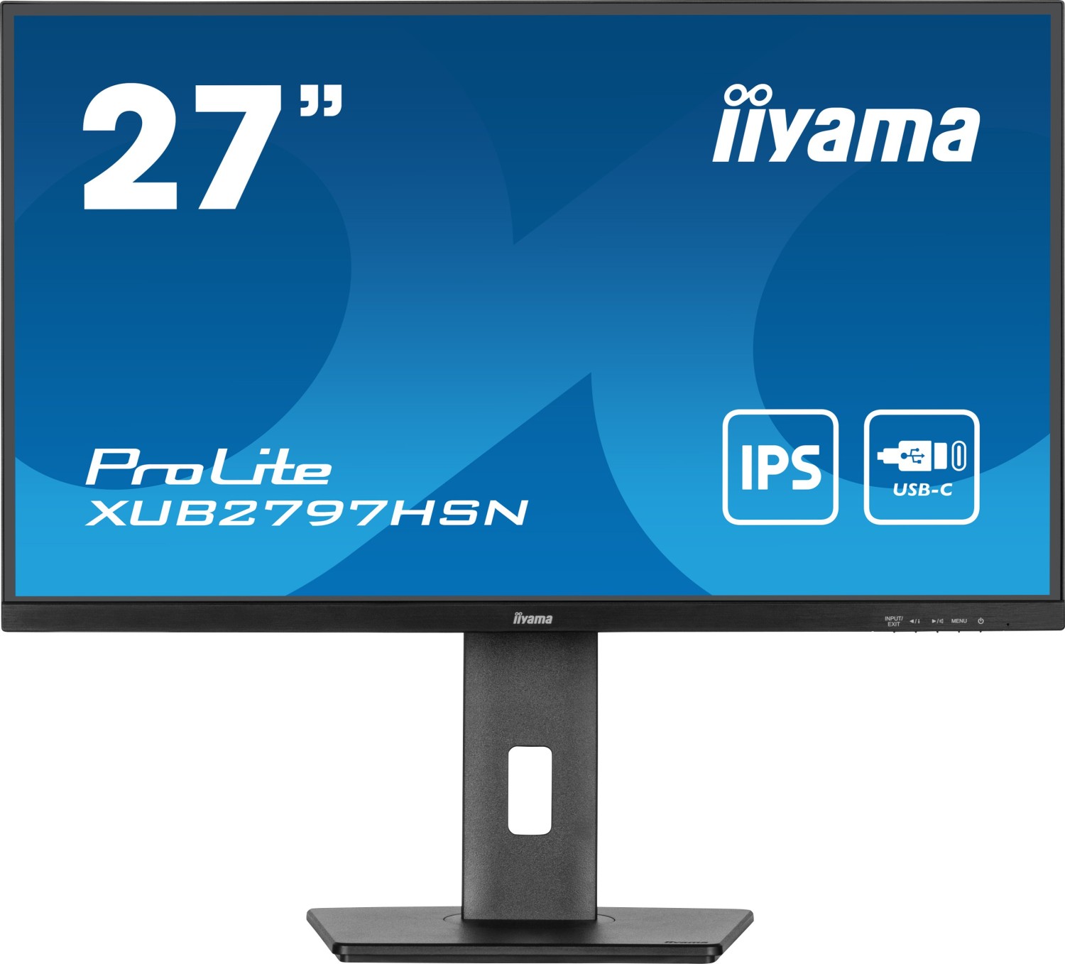 Iiyama ProLite XUB2797HSN-B1 LED-Monitor - 68.5 cm (27" ), schwarz (matt), FullHD, IPS, USB-C, RJ-45, 100Hz Panel (XUB2797HSN-B1)