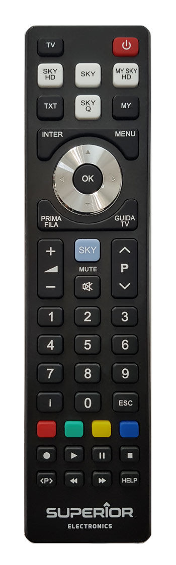 Superior Electronics SUPTRB027 Ersatzfernbedienung für Sky Schwarz
