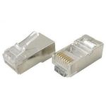 Modularstecker für Rundkabel, geschirmt, 8P8C (RJ45), VE: 10 RJ45 Stecker für Patchkabel (39908016)