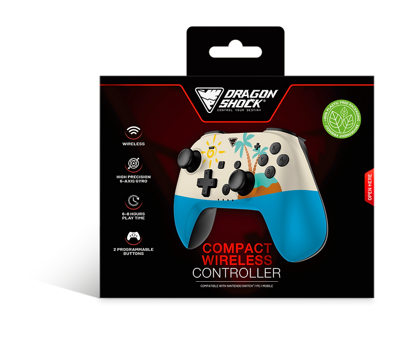 DragonShock PopTop Compact Kabelloser Gamepad Nintendo Switch Mehrfarbig