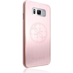 GUESS Hard Cover Korry Aluminium Plate Pink, für G955 Galaxy S8 Plus, GUHCS8LMERLPI. Blister (GUHCS8LMERLPI)