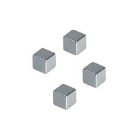 FRANKEN Neodym-Magnetwürfel, Maße: 10 x 10 x 10 mm, chrom Tragkraft: 3 kg, superstark, zur Nutzung auf Glastafeln - 1 Stück (HMN1010)