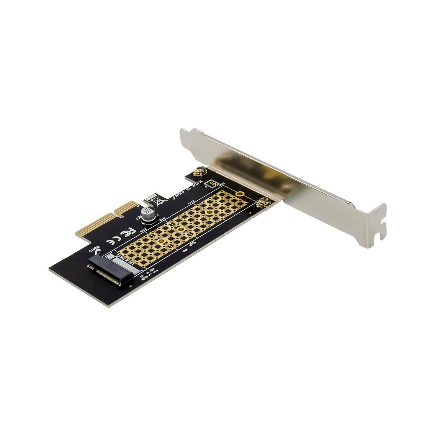 MicroConnect MC-PCIE-NVME-SSDADAPT M.2 NVMe SSD Adapter PCIe 3.0 x4 Schwarz