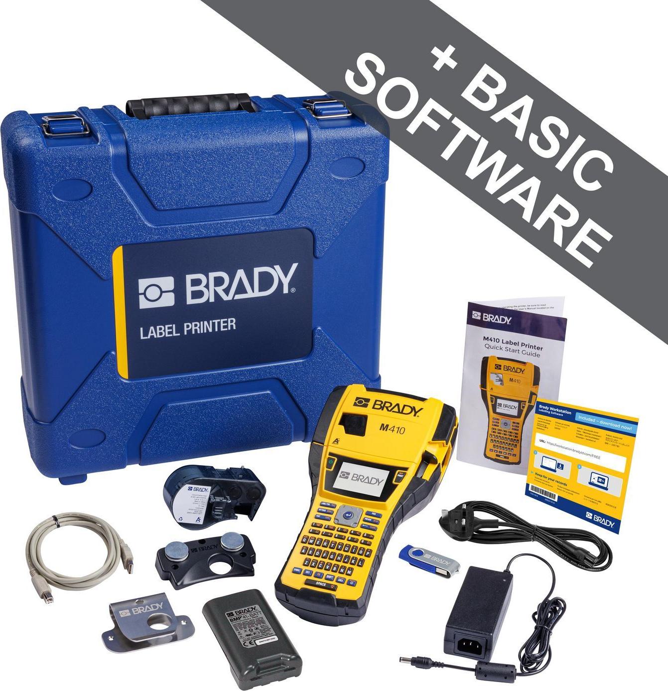 Brady Corporation M410-KIT-EU mobiler Etikettendrucker Thermotransfer QWERTY 300 dpi max - Drucker (177184)