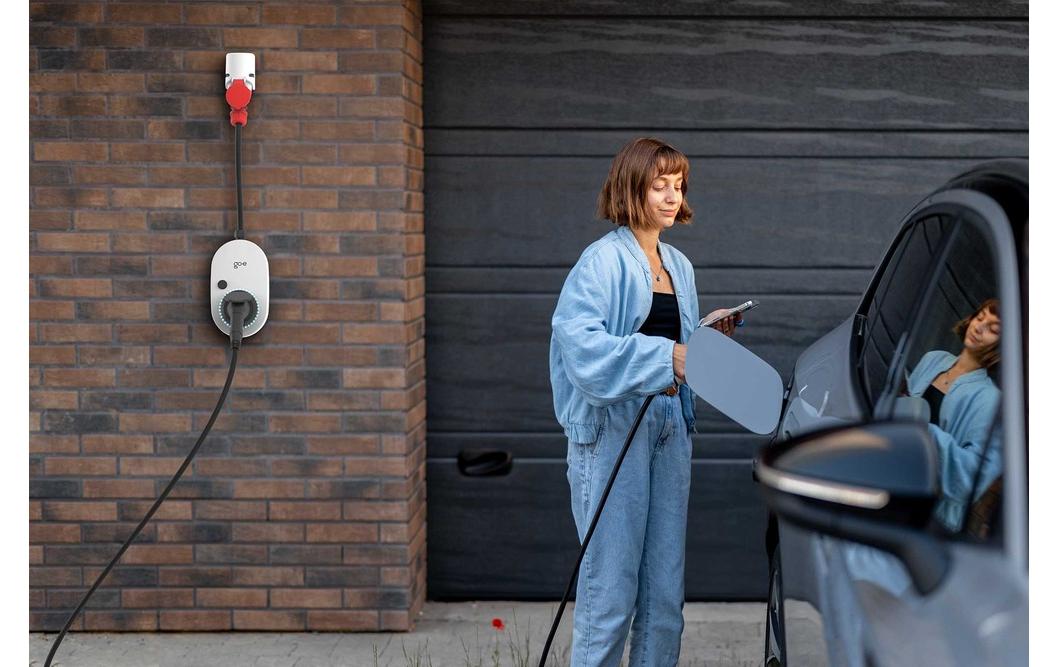 go-e Gemini flex 2.0 22 kW Elektrofahrzeug-Ladestation Schwarz, Weiß