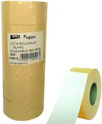 agipa Etiketten für Preisauszeichner, 26 x 16 mm, weiß aus Papier, 1.000 Etiketten pro Rolle, permanent, rechteckig - 1 Stück (100917)