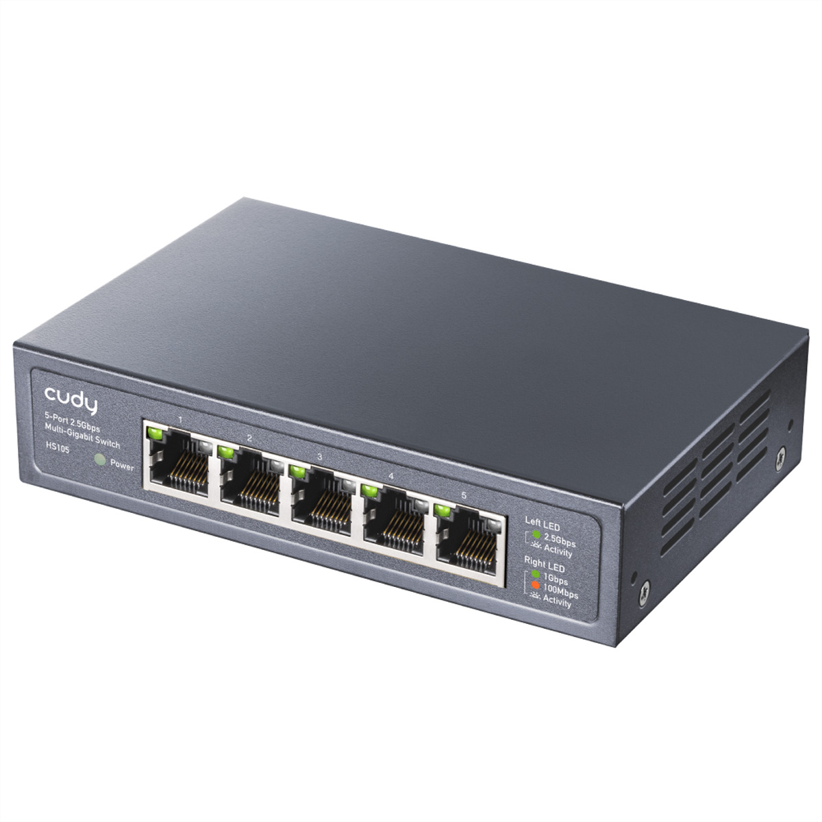 Cudy HS105 5-Port 2.5G Metal Switch Schwarz