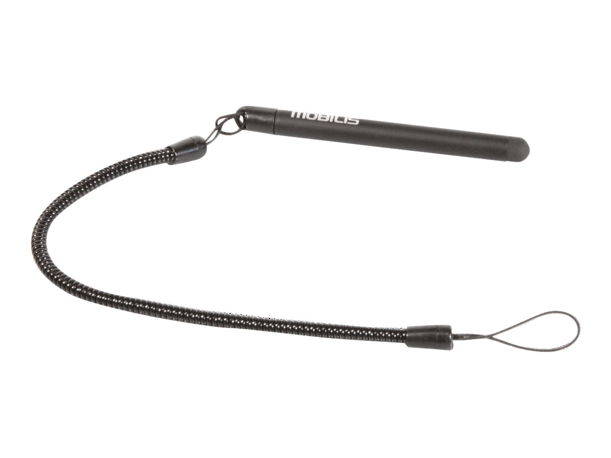 MOBILIS CASE Eingabestift Schwarz einziehbar mit Spiralkabel 10 Stück