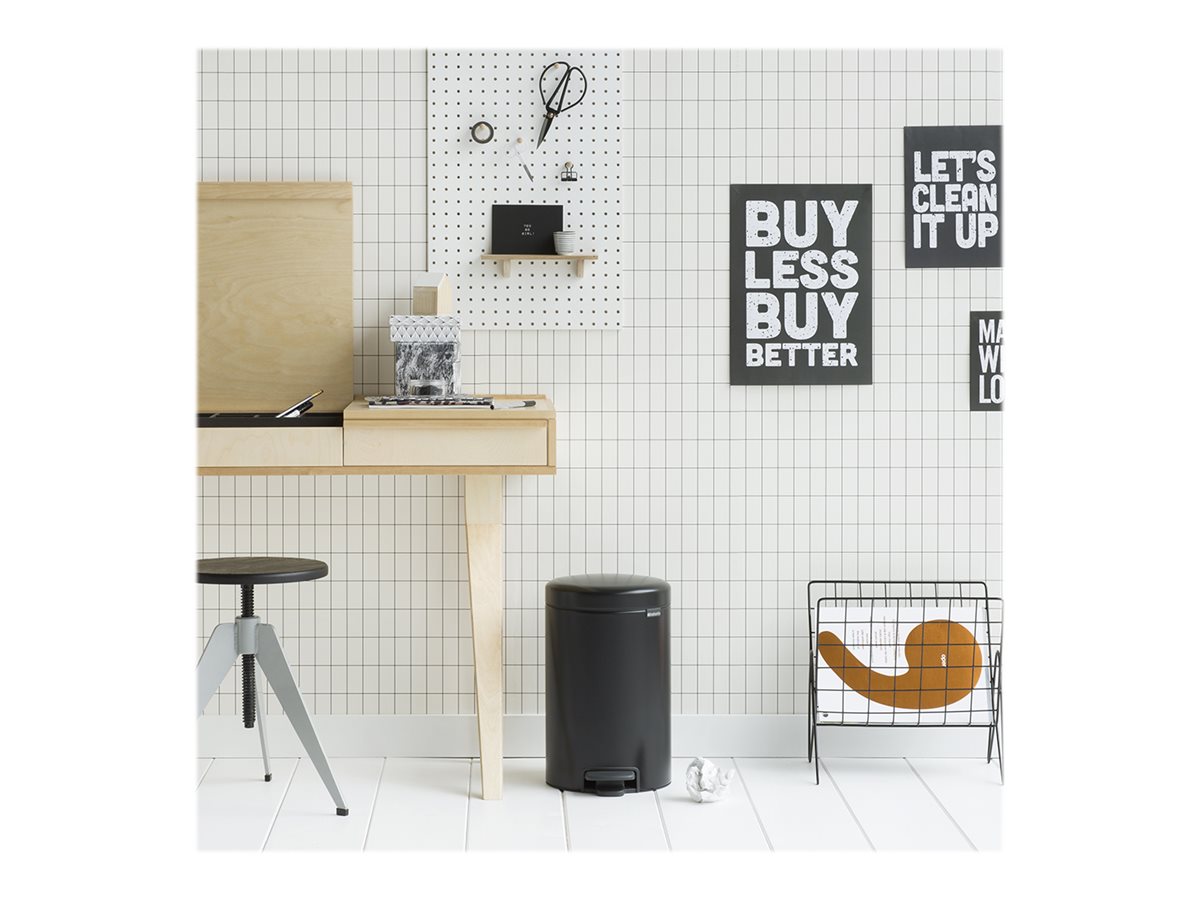 Brabantia newIcon Mülleimer 12 L Mattschwarz