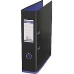 ELBA Ordner myColour, Rückenbreite: 80 mm, schwarz-violett DIN A4, Einband außen (10489 SW/VI)