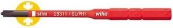 Wiha VDE Schlitz, Plus/Minus Wechselklinge SoftFinish electric, Xeno SL/PH 1 75 mm Passend für Torque (34587)