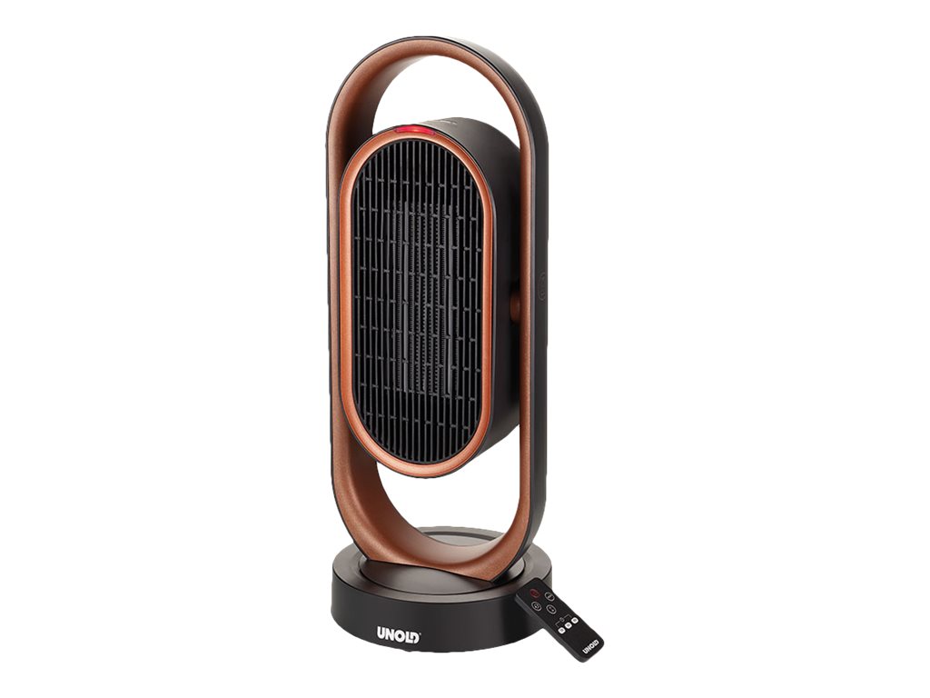 Unold 3D Keramik-Heizlüfter 1800W mit Fernbedienung Schwarz/Kupfer
