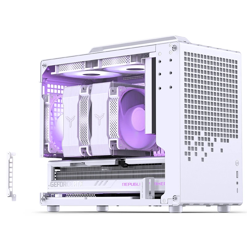 Jonsbo Jonsplus Z20 Mesh Mini Tower Micro-ATX PC-Gehäuse mit Tragegriff Weiß