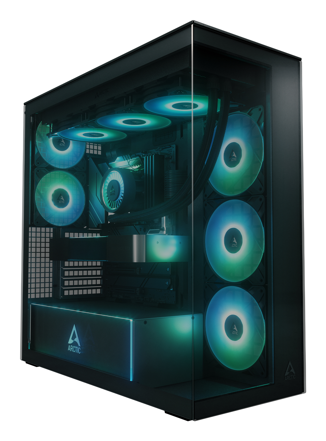 Arctic Xtender PC-Gehäuse Midi Tower E-ATX USB Typ C Schwarz
