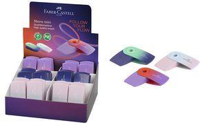 FABER-CASTELL Kunststoff-Radierer SLEEVE MINI Flow Edition mit attraktiver Schutzhülle gegen Verschmutzen, PVC-Frei, - 24 Stück (182480)