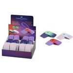 FABER-CASTELL Kunststoff-Radierer SLEEVE MINI Flow Edition mit attraktiver Schutzhülle gegen Verschmutzen, PVC-Frei, - 24 Stück (182480)